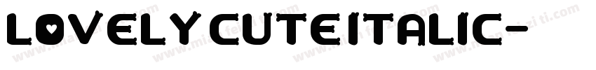 lovely cute italic字体转换